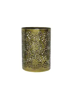 Brass plat Metal Tea Light Votive Holder Decorative Bedside Table Lamps for Home Decor, Bedroom, Living Room Romantic Reading R