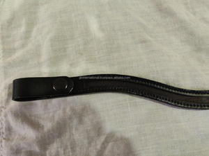 Bande de front de cheval en cuir de canal vide fait à la main de qualité supérieure avec bouton-pression personnalisé pour la fermeture de boucle - Product Image 2