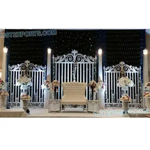 Moderne Bruiloft Back-Stage Gate Frame Aziatische Bruiloft Top Canadese Podium Bruiloft Fiber Backstage Frame Decoratie