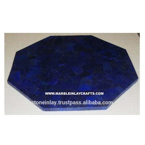 ทำด้วยมือครึ่ง Lapis Lauzli สีฟ้าหินตารางด้านบน - Product Image 1