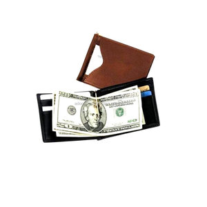 2022ใหม่แฟชั่นหนังคลิปเงินกระเป๋าสตางค์คลิปเงิน/ผู้ขายร้อนคลิปเงินกระเป๋าสตางค์/การออกแบบล่าสุดหนังผู้ชายอินเดีย - Product Image 1