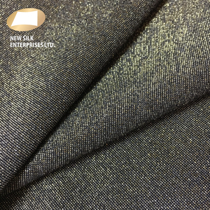 Noir et or brillant nylon 100D élasthanne sous-vêtements paillettes jersey stretch métallique lurex tricot tissu 160gsm - Product Image 5