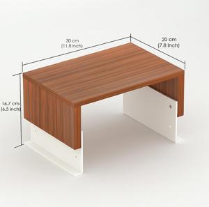 ขาตั้งจอคอมพิวเตอร์ปรับความสูงได้ Bluewud Norel & Riser (สี: วอลนัทและสีขาว, การปรับแต่ง: ใช้ได้) - Product Image 6