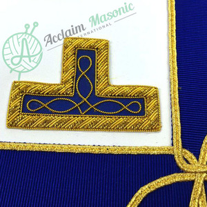 Mandil Masónico de Cuero de Cordero, Mandil de Vestimenta Completa Estilo Provincial, Mandil de Regalia Masónica al por Mayor, Regalia de la Francmasonería - Product Image 4