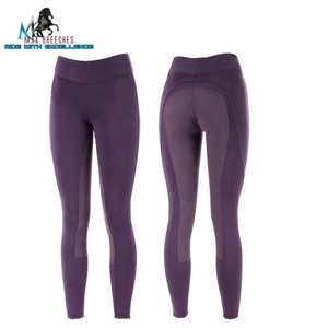 Pantalones de asiento completo de silicona para mujer, cómodos pantalones de montar elásticos para deportes ecuestres, protectores y calentadores de piernas duraderos - Product Image 5