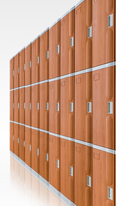 Large Size Wood grain ABS Plastic Worker Locker - Product Image 2