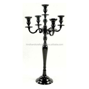 Black Tall Wedding Decorative Candelabra <b>Candle</b> <b>Stand</b> for Home Party Decor - Product Image 1