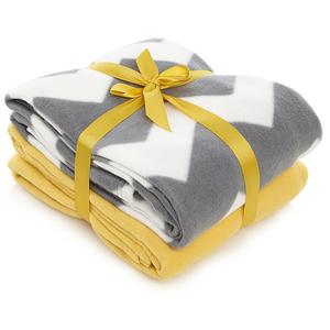 Ryder Solid 100% Polyester Queen Size Raschel Couverture Moderne Floral/Rayé Rectangulaire Hiver Portable Chauffant - Product Image 1