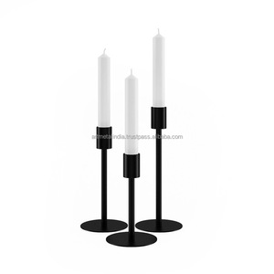 HIGH QUALITY HANDMADE WHOLESALE <b>BLACK</b> COATED CANDLE <b>HOLDER</b> in NEW STYLE STAND for DECORATION in WHOLESALE PRICE CANDLE STAND - Product Image 1