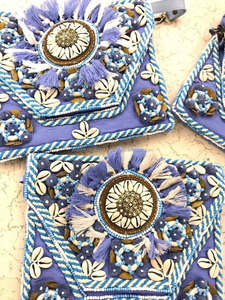 Evening Designer Beads Eco-friendly Multi Color Free Size Beach <b>Bag</b> Gypsy <b>Boho</b> Ladies Beach Clutch <b>Bags</b> Wholesale Guru Kirpa - Product Image 2