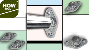 Flanges de raccordement réglables pour tringle de penderie - Product Image 3