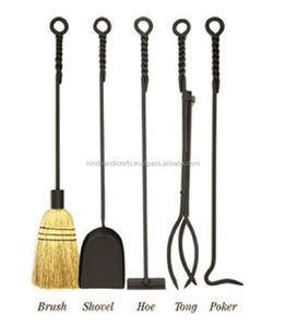 High Quality Iron Made <b>Fireplace</b> Tools Set of 4 Pieces Bulk Manufacturer and Supplier From India - Product Image 5