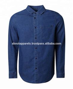 Camisa vaquera de moda Unisex New Look para hombre con patrón de logotipo Manga larga Diseño lavado apedreado Tallas grandes Ventaja directa de fábrica - Product Image 4