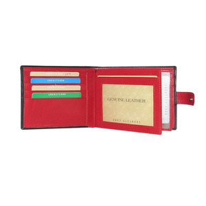 Monedero de Cuero Genuino Unisex de Estilo Europeo Vintage con Cierre de Gancho y Bucle, Ranuras para Tarjetas, Diseño de Caramelos y Cadena - Product Image 4