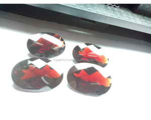 12X18รูปไข่ Cheakerbord ตัดพลอยโกเมนสีแดง - Product Image 6