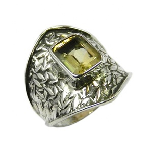 Anillo de piedras preciosas de citrino de aspecto fantástico, venta al por mayor, joyería de plata de ley 925, anillos Vermeil de eternidad, proveedor y exportador - Product Image 1