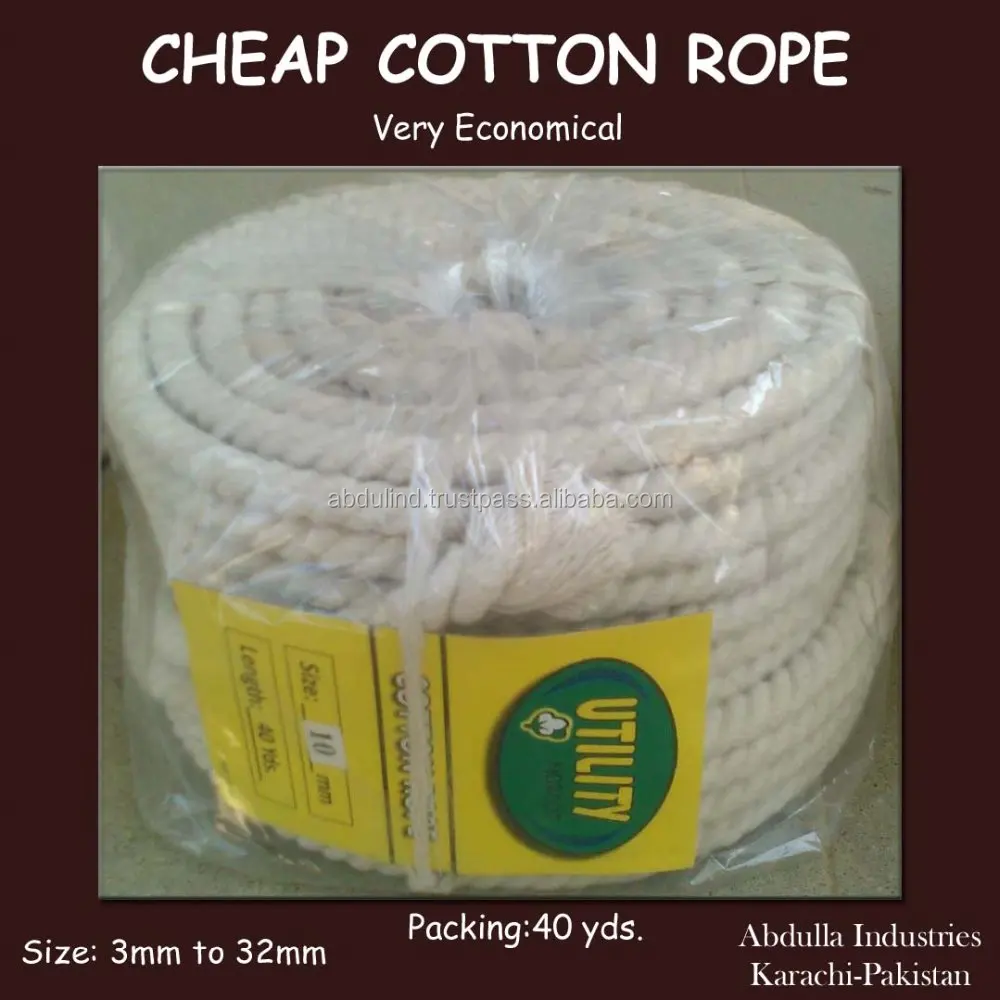 Дешевая хлопковая веревка в рулонах 40 ярдов, обычная хлопковая веревка NORCOT