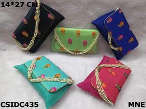 Sac à main vintage brodé or ethnique indien Boho, sac à main en coton pour dames hippie, pochette à la main, potli d'épaule indien - Product Image 5