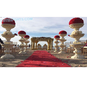 Piliers de passerelle de mariage fontaines de sperme Piliers de fontaine d'entrée de mariage Décoration Dernier piédestal de fontaine de fibre de mariage - Product Image 1