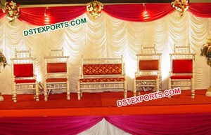 Conjunto de Muebles de Boda de Diseño Antiguo, Conjunto de Sofás Sankedha para Bodas Indias, Muebles Antiguos para Escenario de Mehandi, Precio de Fábrica en EE. UU. - Product Image 6