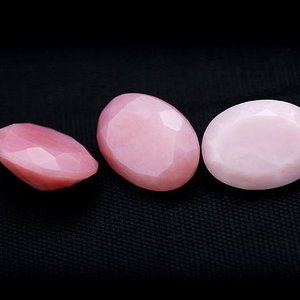 Piedras preciosas sueltas de corte ovalado de ópalo Rosa Natural de 8mm y 9mm, piedras semipreciosas al por mayor para la fabricación de joyas a precio de fábrica, venta en línea - Product Image 1