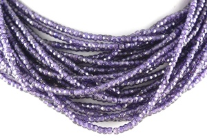 Qualité géniale 16 pouces Long brin naturel bleu Zircon pierre précieuse Micro facettes Rondelle perles fabrication de bijoux en gros - Product Image 2