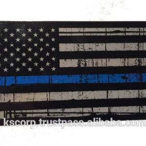 Custom Blue Line <b>Reflective</b> Waterproof Eco-friendly PVC Luxury Police Flag Tatted Tats Decals for Cars Vehicles Glossy Finish - Product Image 2