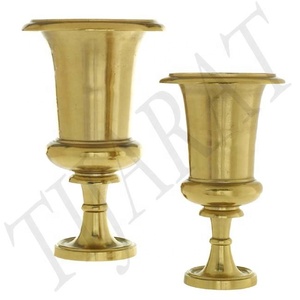 Wholesale Custom Logo Handmade Metal Flower <b>Vase</b> <b>Gold</b> Finished Trending New Design for Wedding Home Hotel Decoration Floor <b>Vase</b> - Product Image 3