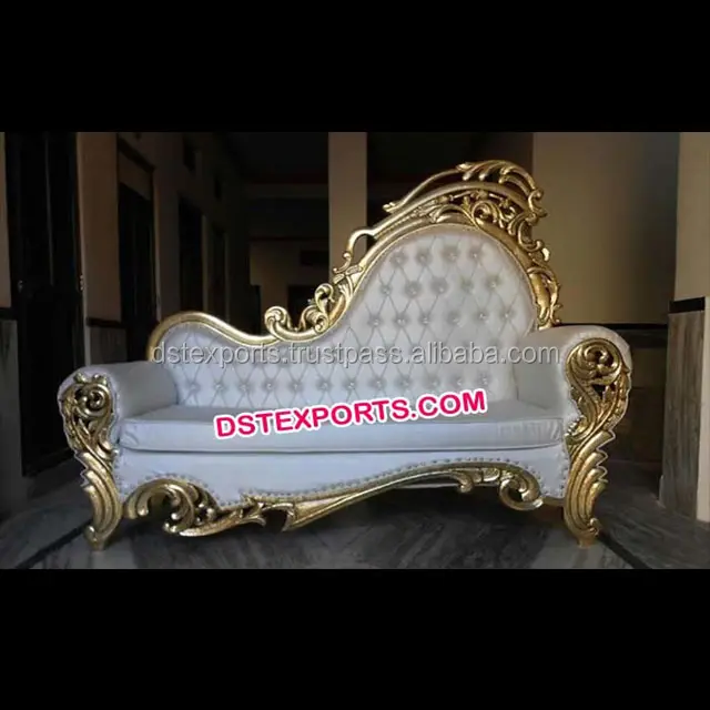 Canapé italien de Style européen pour mariage, chaises en métal en laiton, canapé élégant et plaqué or pour mariage