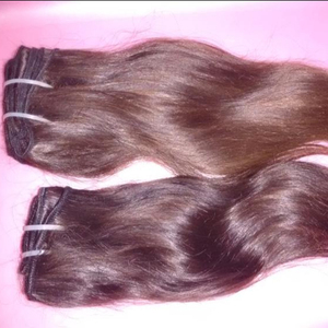 Extensión de cabello crudo de trama doble de máquina India sin procesar 100% de envío ondulado corporal de la India y Waft de cabello de la mejor calidad - Product Image 2