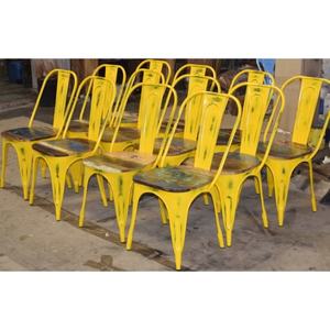 Silla de comedor de Metal de estilo Industrial Retro moderna ligera oficina en casa económico café al aire libre apartamento muebles para el hogar - Product Image 2