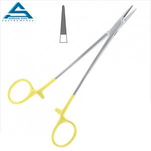 Porte-aiguilles CASTROVIEJO T.C. Instrument dentaire de 5,5 pouces (droit) (courbé) (lisse) - Product Image 5