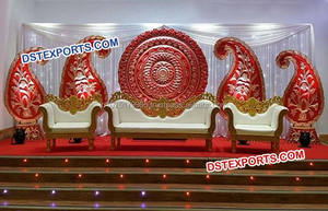 Décoration de scène de mariage en forme de paon, design magnifique, FRP, motifs paisley, décoration de mariage indienne, fabricant - Product Image 5