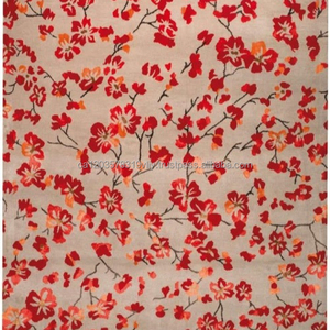 Alfombras Indias Hechas a Mano con Técnica de Tufted, Color Naranja Abril - Product Image 3