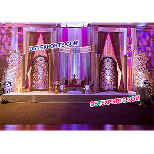 Indian Wedding Reception Wedding <b>Stage</b> Fiber Paisley <b>Props</b> Wedding <b>Stages</b> Manufacturer - Product Image 1