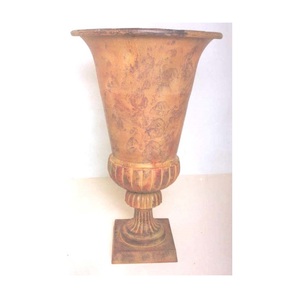 Decoración para el hogar, florero, florero antiguo grande rústico marrón, mesa de flores, floreros de Metal de bronce para centros de mesa de boda - Product Image 1