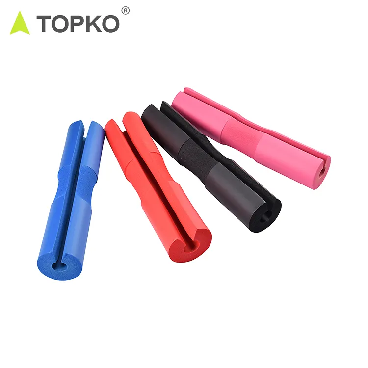 TOPKO-almohadilla protectora de levantamiento de pesas para gimnasio, almohadilla de espuma blanca, rosa y verde para Mancuernas, para cintura y cuello