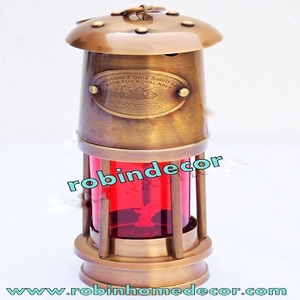 Lanterne de bateau nautique en laiton Antique, décoration de maison, lampe Marine à huile - Product Image 1