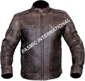 Chaqueta de cuero de carreras de motos Prendas de cuero Premium para jinetes - Product Image 1