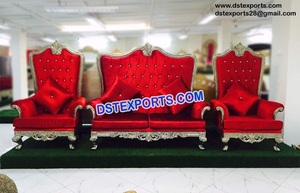 Conjunto de sofás de estilo occidental para boda, mobiliario de escenario indio, para bodas asiáticas, fabricante - Product Image 5