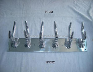 Crochets muraux en fonte d'aluminium dans un miroir polonais Style corne de cerf décoration murale clé cintre pour la décoration - Product Image 3