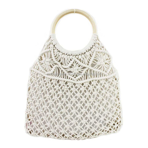Bolso de mano de macramé, bolsa de macramé, bohemio, hecho a mano, para playa - Product Image 1