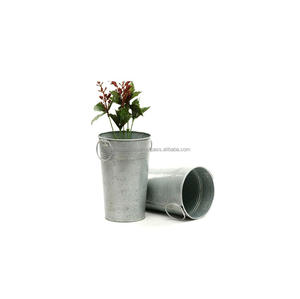 VASE à fleurs galvanisé, grand format, en métal, décoration de jardin, pour la maison, nouveau LOOK, jardinière - Product Image 4