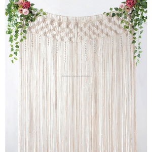 Home <b>Curtains</b> Indian Supplier Elegant Bedroom Macrame Door <b>Curtains</b> - Product Image 1
