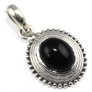 Pendentif en argent Sterling 925 Onyx noir, bijoux de créateur, bijoux en argent, vente en gros - Product Image 2