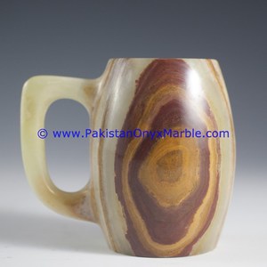 Tasses à café en pierre naturelle ONYX fabriquées à la main en marbre poli et sculpté pour la décoration de la maison Souvenir ou Style d'amour - Product Image 2
