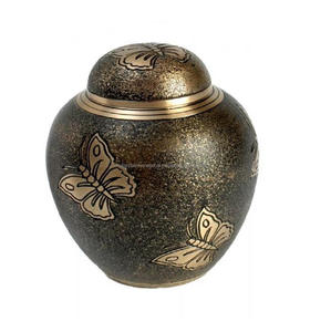 Urnes pour animaux de compagnie en laiton de haute qualité avec revêtement en poudre noire urnes funéraires en métal fini pour cendres humaines - Product Image 2