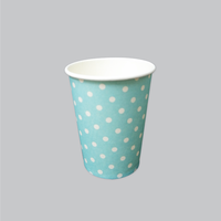 Taza de papel de 9OZ, diseño genérico (punto azul)
