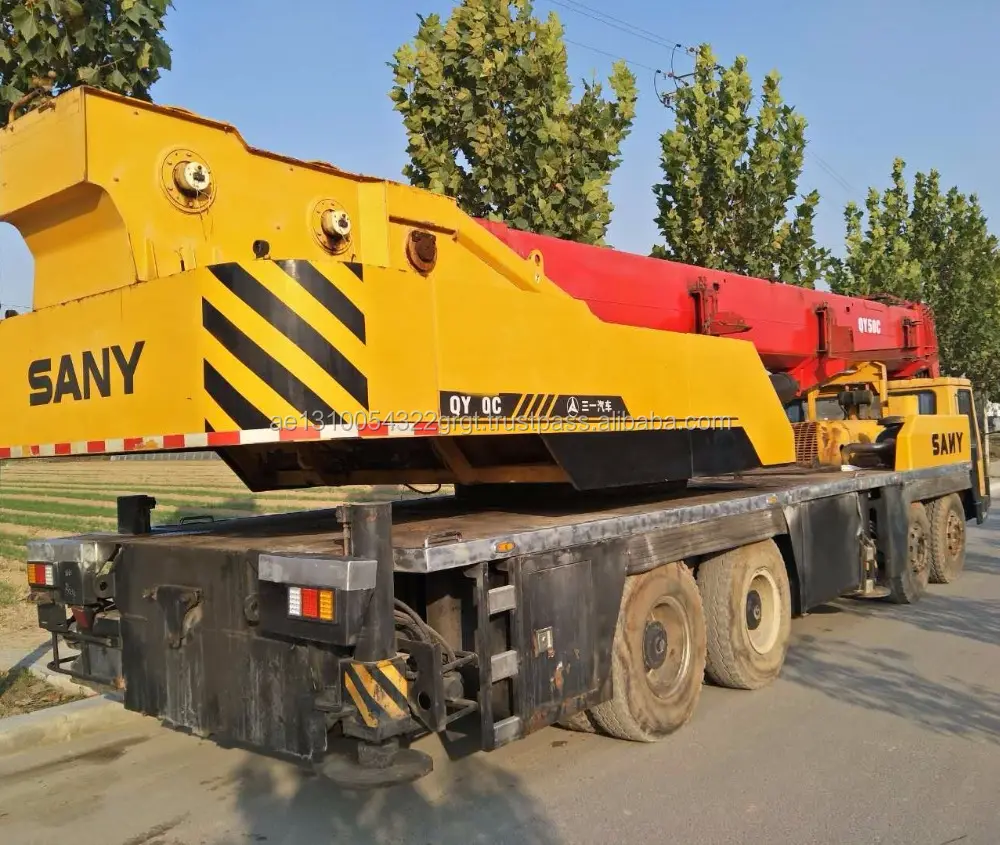 Hydraulic used mobile crane SANY STC500 50T for sale,original folding 50t China made used sany hydraulic truck crane