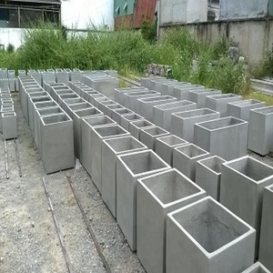 Maceta cuadrada de fibra de cemento para jardín, decoración del hogar, maceta cuadrada de cemento - Product Image 1